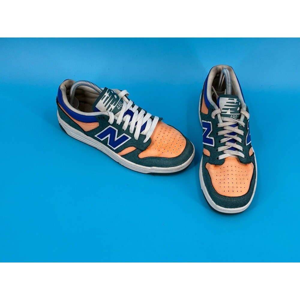 New Balance 480 GS 7Y Women’s 8.5 New Spruce Orange Blue GSB480GP